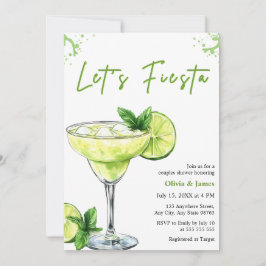 Margarita Let's Fiesta Par Bröllopsdusch Inbjudningar