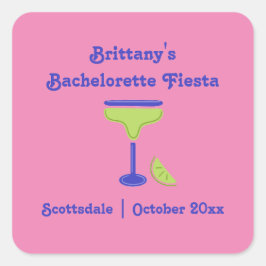 Margarita Lime Sällskapsfest Förlovad Party Favor Fyrkantigt Klistermärke