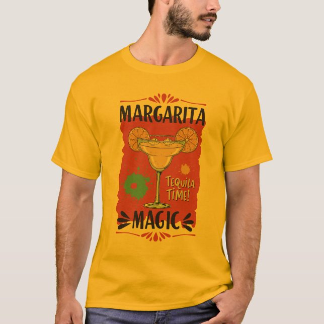 Margarita Magic - Fold Tequila Time Graphic T Shirt (Framsida)