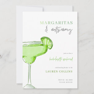 Margarita Margs och Matrimony Bachelorette Inbjuda Inbjudningar
