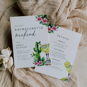 Margarita Mexican Bachelorette Helg Inbjudningar