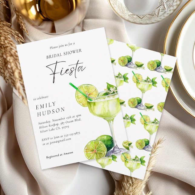 Margarita Mexican Fiesta Blommigt Möhippa Inbjudningar (Skapare uppladdad)