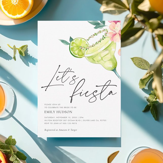 Margarita Mexican Fiesta Möhippa Inbjudningar (Skapare uppladdad)