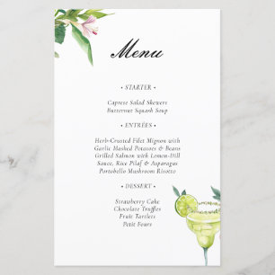 Margarita Mexican Fiesta Möhippa Menu