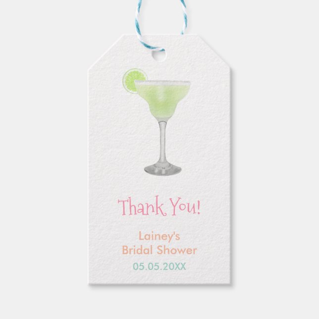 Margarita Mexican Theme Shower Party Favor Märkres Presentetikett (Framsidan)