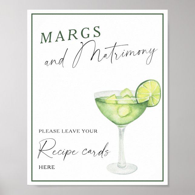 Margarita möhippa Ditt recept-kort här Poster (Framsidan)