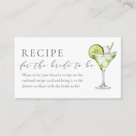 Margarita Möhippa Recipe för Bride Tilläggskort