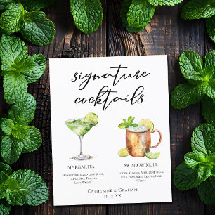 Margarita Moskle Mule Namnteckning Cocktails Menu