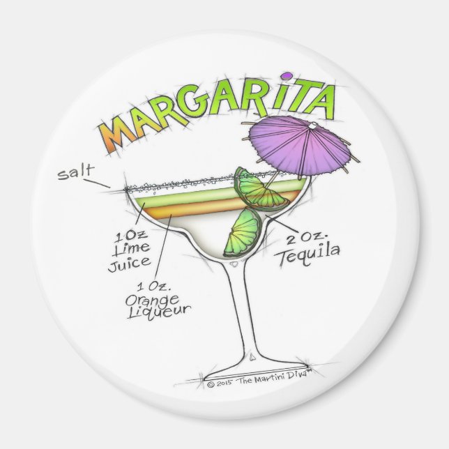 MARGARITA MOTTAR COCKTAIL ART MAGNET (Framsidan)