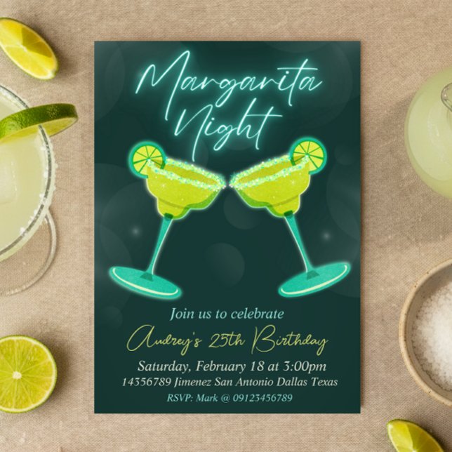 Margarita natt  inbjudningar (Margarita Night Invitation)