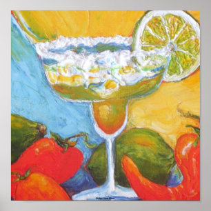 Margarita och Chili Peppers Fine Art Poster