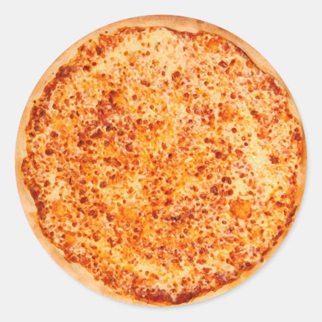 Margarita Pizza Runt Klistermärke (Framsida)
