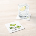 Margarita Private Party Underlägg Papper Kvadrat<br><div class="desc">Margarita Private Party design pour décorer votre table lors de soirées d'été entre amis.</div>
