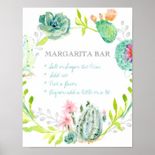 Margarita Pub Möhippa Desert Cactus Poster