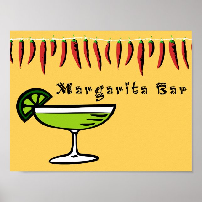 Margarita Pub Sign Poster (Framsidan)