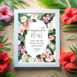 Margarita Pub Tropical Löv Möhippa Poster<br><div class="desc">Margarita Pub Tropical Löv Möhippa Poster. Matchande objekt är tillgängliga. Se fullt här: https://www.zazzle.com/collections/watercolor_tropical_flowers_and_leaves-119671500108864210</div>