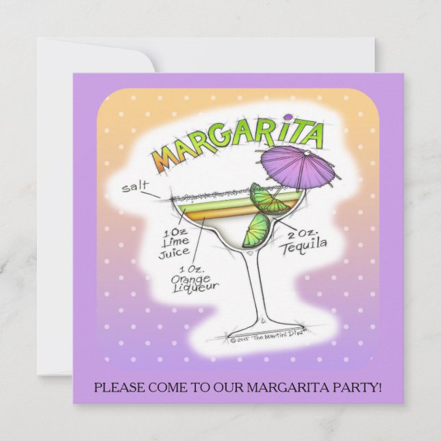 MARGARITA RECEPT KOCKTAIL KONST INBJUDNINGAR (Framsida)