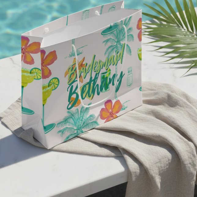 Margarita Slöja Tropical Möhippa (Margarita Veil Tropical Bridesmaid Large Gift Bag)