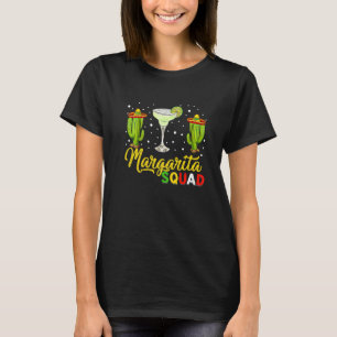 Margarita Squad Mexican Hat Lycklig Cinco De Mayo T Shirt
