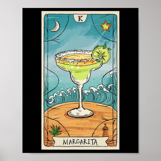 Margarita Tarot Card Cinco De Mayo Party Poster (Framsidan)