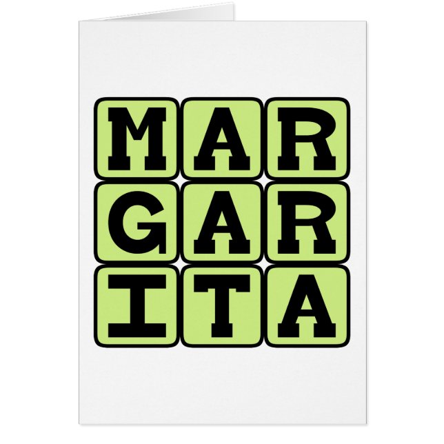 Margarita, Tequila Mixed Drink Hälsningskort (Framsidan)