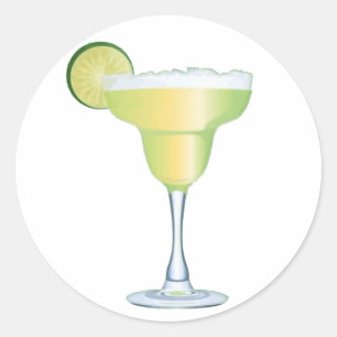 Margarita Time Runt Klistermärke