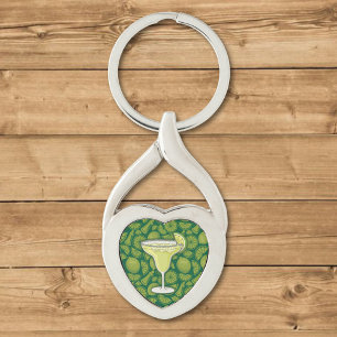 Margarita Twisted Heart Silverfärgad Nyckelring