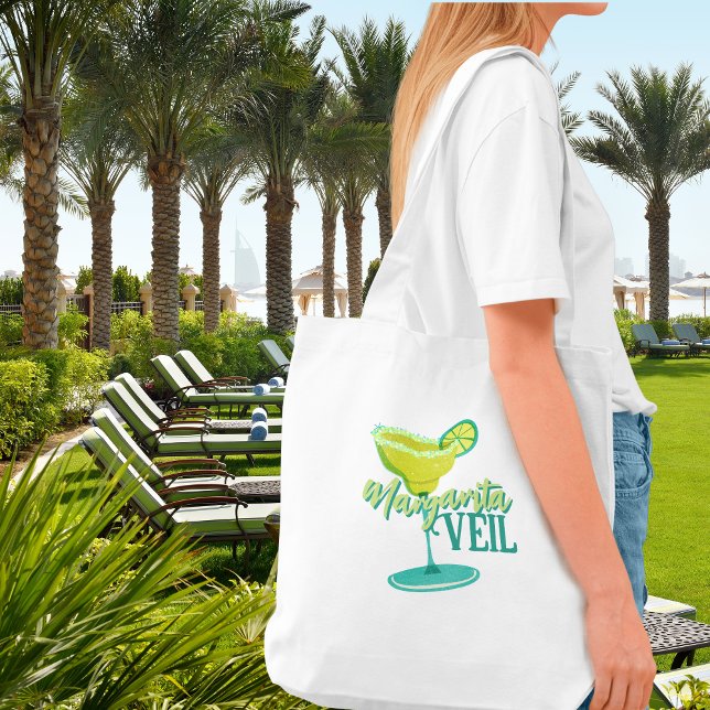 Margarita Veil Bachelorette Party Illustrated Tygkasse (Spice up the celebration with this Margarita Veil Tropical Fiesta Bachelorette Collection!)
