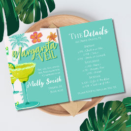 Margarita Veil Bachelorette Party Itinerary Inbjudningar