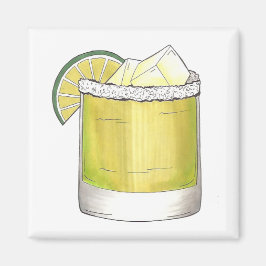 Margarita w/Lime Cocktail Mixolog Drinks Pub Magnet