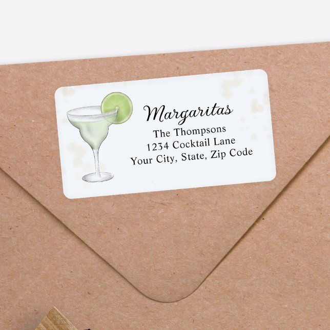 Margaritas Custom Return Address Adressetikett (Cocktail Party Custom Return Address Labels. )