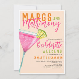Margaritas Margs & Matrimony Bachelorette Helg Inbjudningar