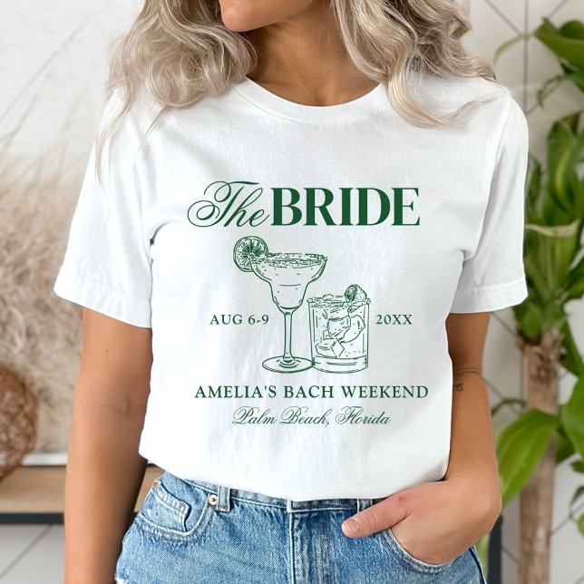 Margaritas & Matrimony Bachelorette Bride T Shirt (Skapare uppladdad)