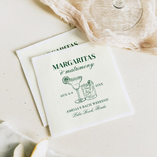 Margaritas & Matrimony Bachelorette Helg Pappersservett