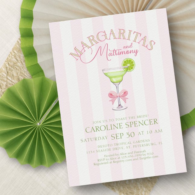 Margaritas Matrimony Bridal Shower Invitation Inbjudningar (Skapare uppladdad)