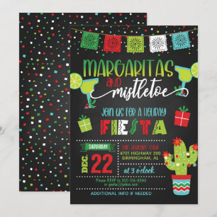 Margaritas & Mistletoe-inbjudan till Julfest Inbjudningar