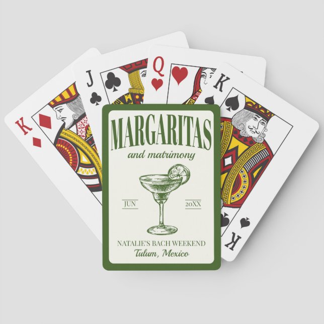 Margaritas och äktenskap Personlig möhippa Casinokort (Baksidan)