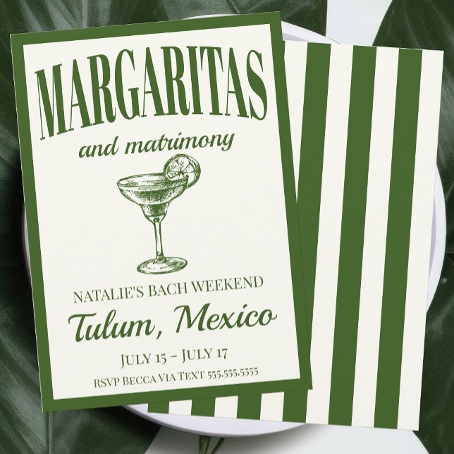 Margaritas och Matrimony Luxe Social Cocktail Inbjudningar (Skapare uppladdad)
