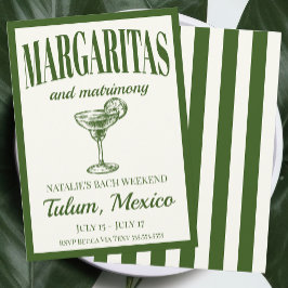 Margaritas och Matrimony Luxe Social Cocktail Inbjudningar
