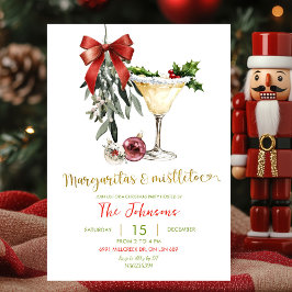 Margaritas och Mistletoe Friendsmas Party Inbjudningar