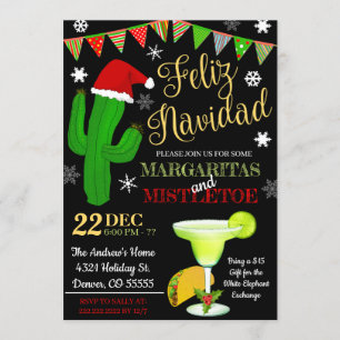 Margaritas och Mistletoe-inbjudan Inbjudningar