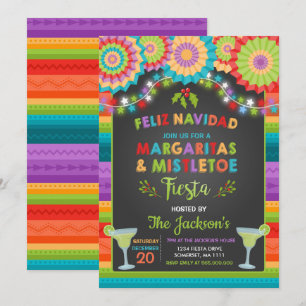 Margaritas och Mistletoe-inbjudan till Julfest Inbjudningar
