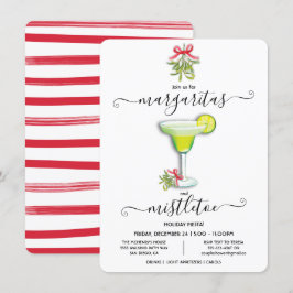 Margaritas och Mistletoe jul Party Fiesta Inbjudningar