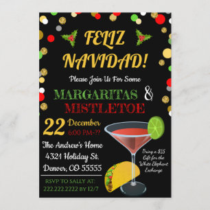 Margaritas och Mistletoe-partiets inbjudan