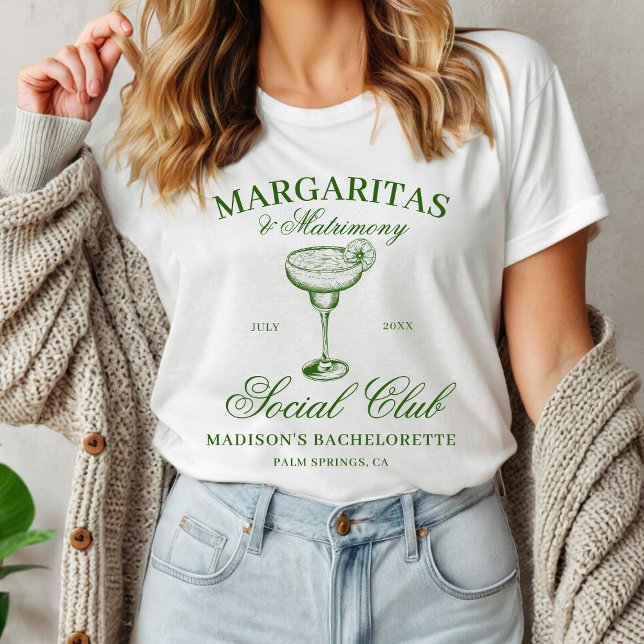 Margaritas och Vigsel Bachelorette T Shirt (Skapare uppladdad)