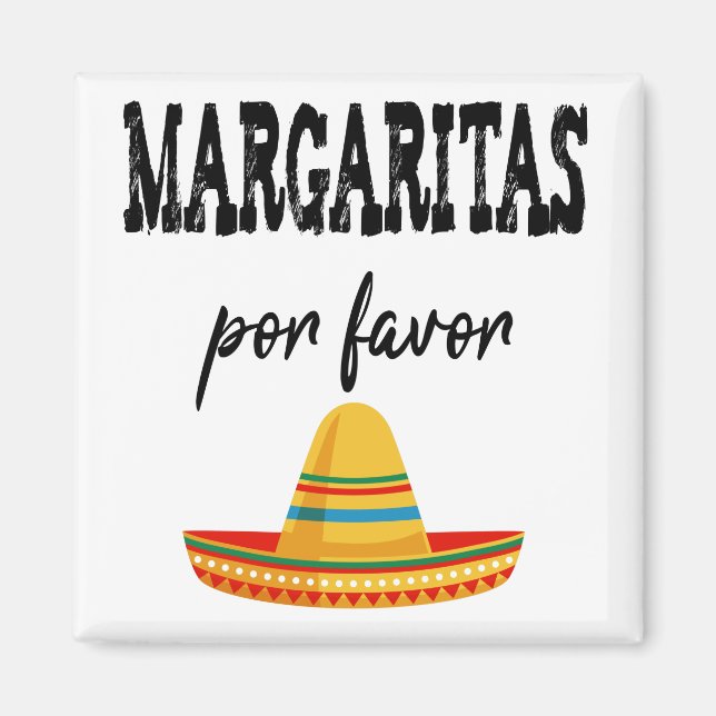 Margaritas Por Favor Cinco De Mayo 2021 Magnet (Framsidan)