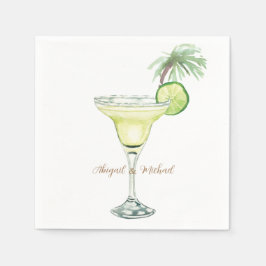 Margaritas Tropical Couple Namn Pappersservett