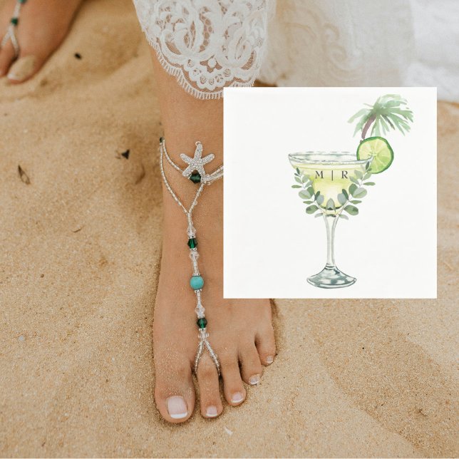 Margaritas Tropical Monogram II Pappersservett (Skapare uppladdad)