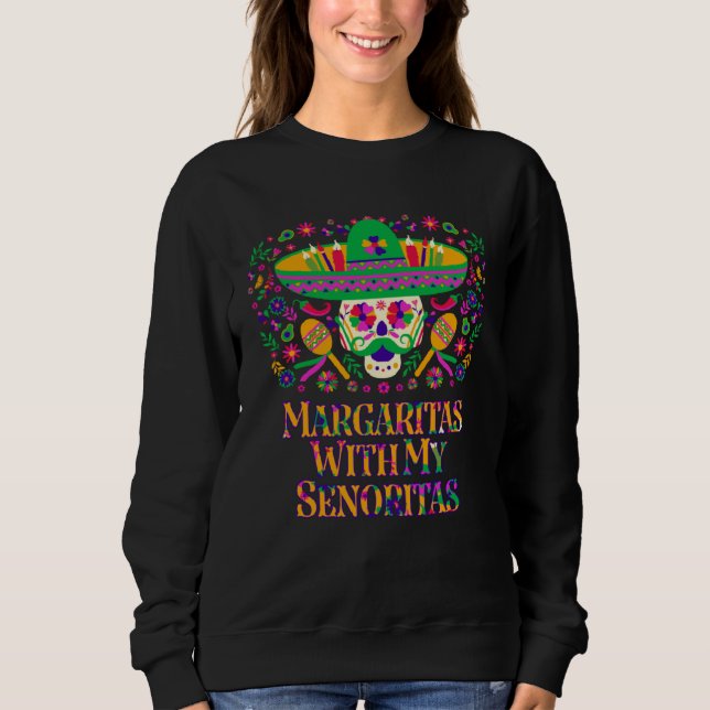 Margaritas With My Senoritas  Mexican Humor Mexico T Shirt (Framsida)