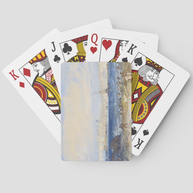 Margate c.1822 (w/c på papper) spel kort (Baksidan)